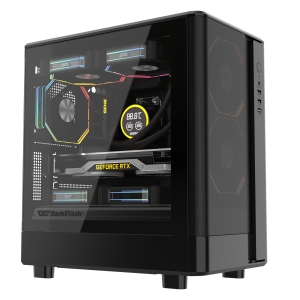 Thùng máy Case DarkFlash DB330M M-ATX – Mặt lưới, đen