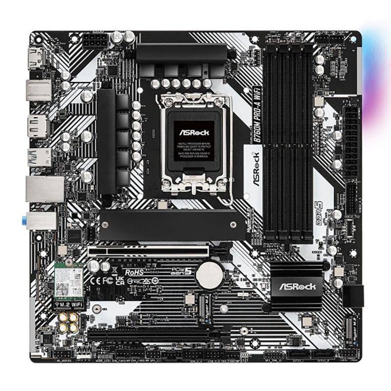 Mainboard ASRock B760M Pro-A WiFi DDR5 | LGA1700, Micro-ATX, 4 khe RAM - Ảnh 4